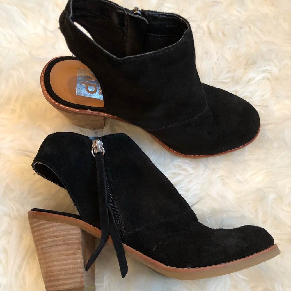 Dolce Vita Black Suede Zip Closure Bootie